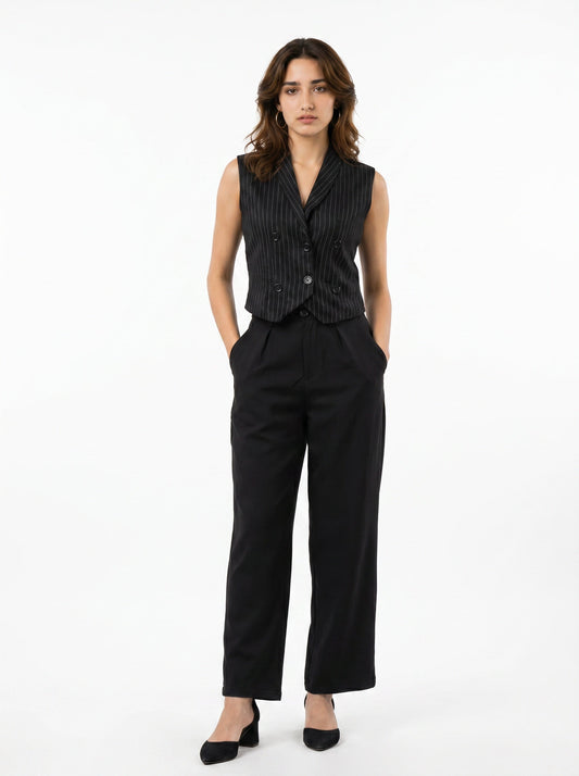 Boss it Waistcoat With Trousers: Striped