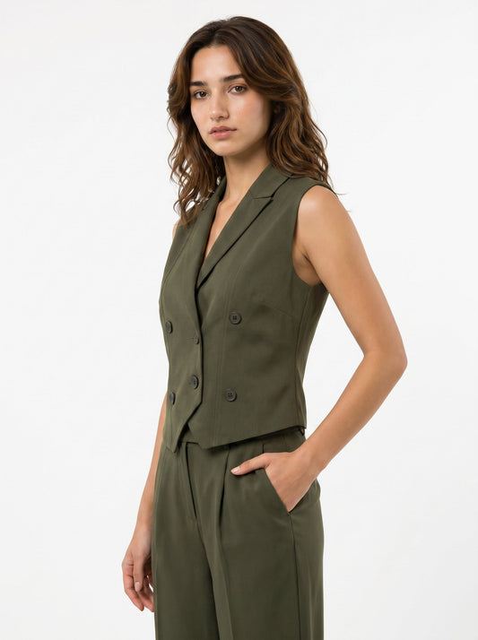 Boss It Waistcoat With Trousers: Olive