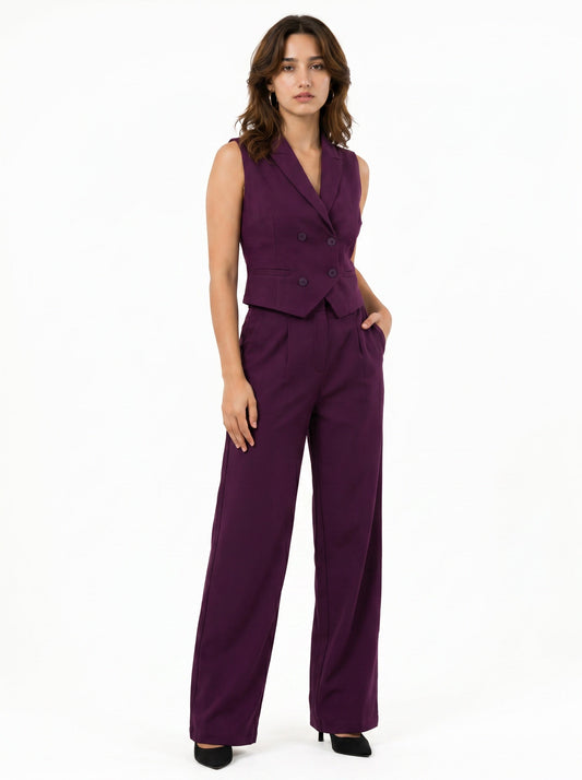 Boss It Waistcoat With Trousers: Wine