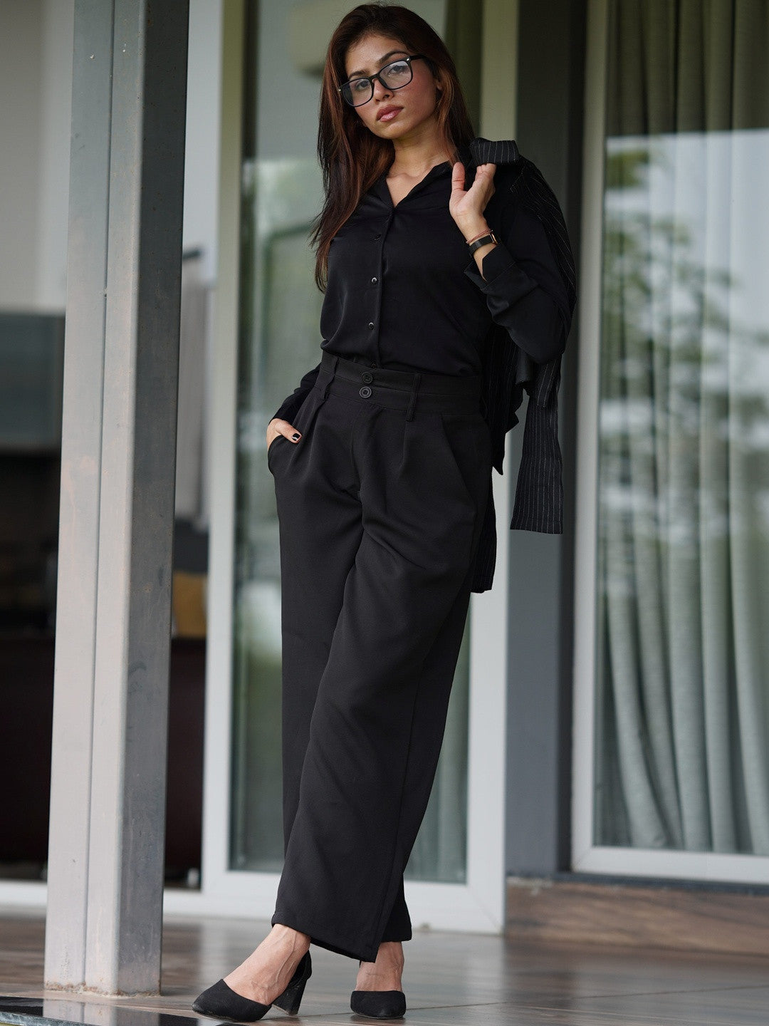 Bossbella off-white formal trouser - quiet luxury office wear women India