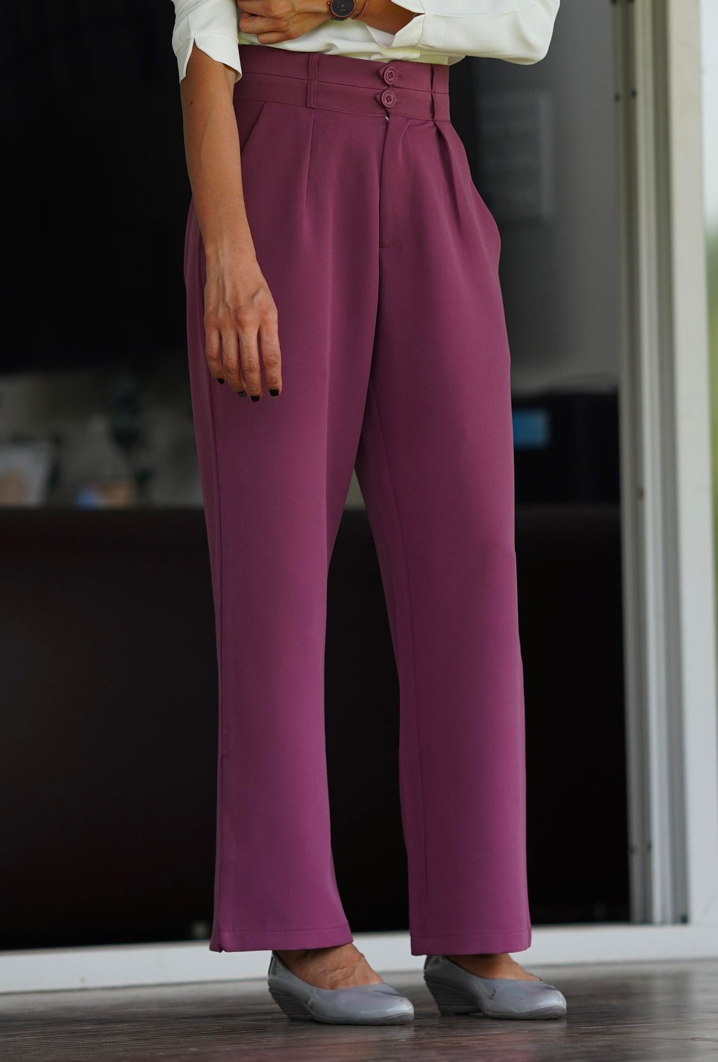 Snatch It: High-waist pants: Mauve