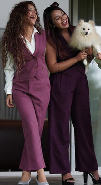 Tailored Fit High-waist pant : Mauve
