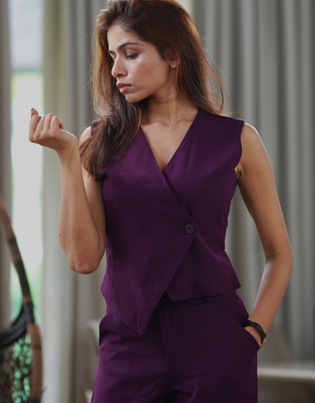 Slash It Waistcoat : Wine