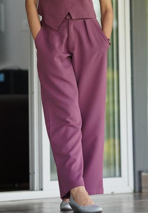 Slash It Waistcoat With Trousers: Mauve