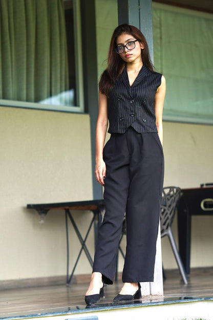 Boss it Waistcoat With Trousers: Striped