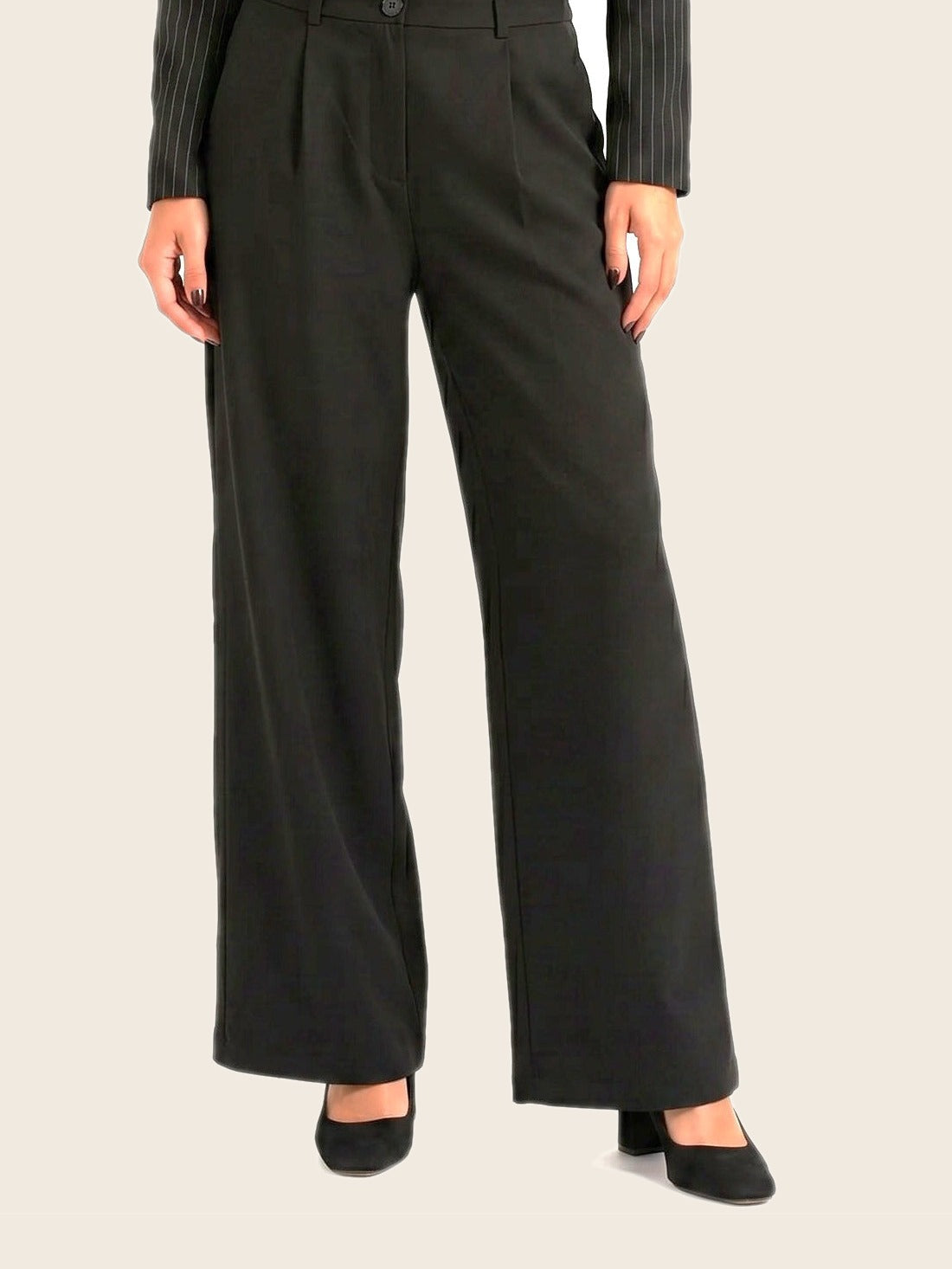 Snatch It High-waist pants Black - warm bone background