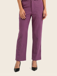 Tailored Fit Mid-waist pants Mauve - warm bone background