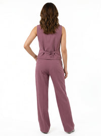 Slash It Waistcoat With Trousers: Mauve