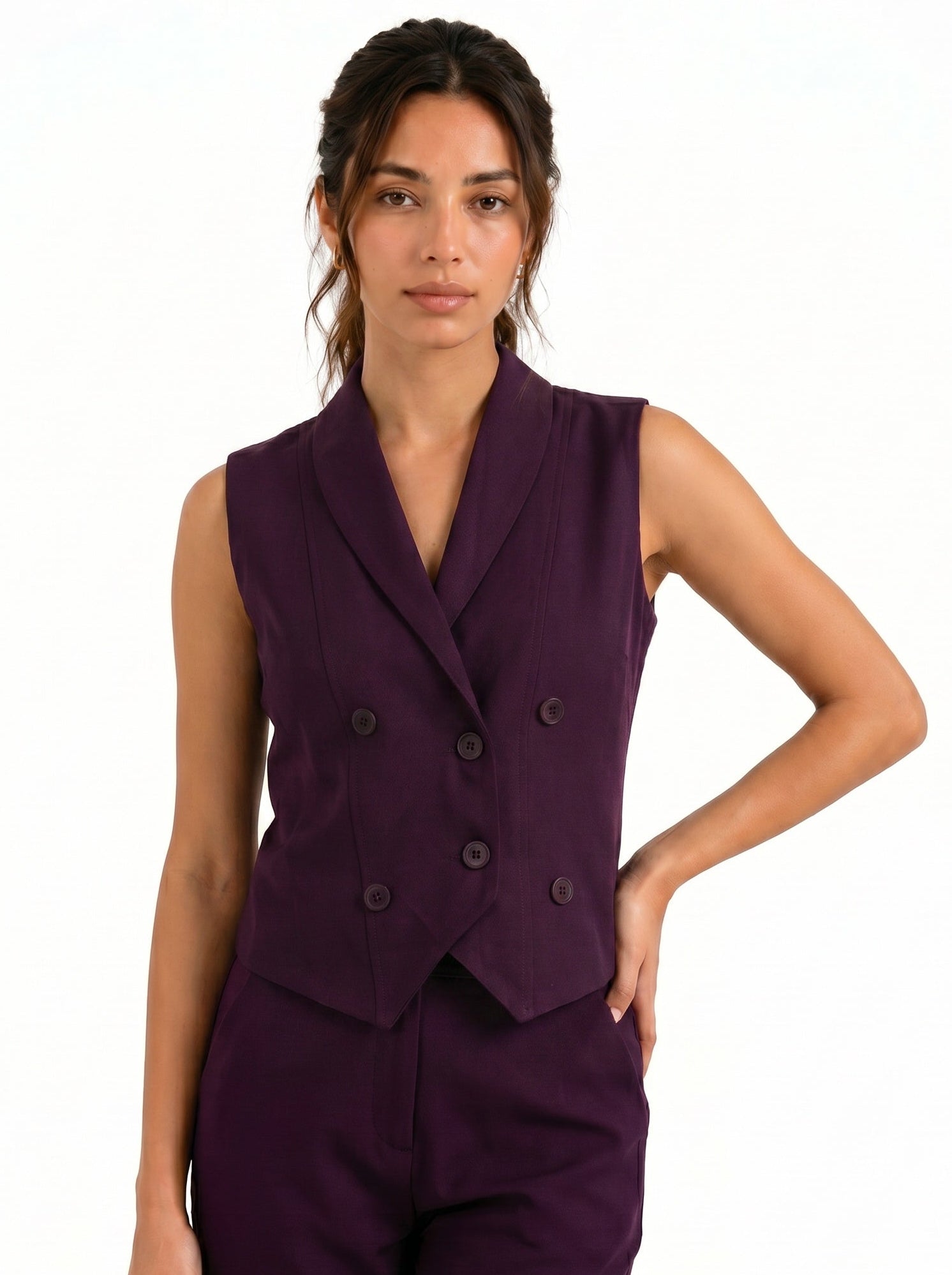 Boss It Waistcoat : Wine