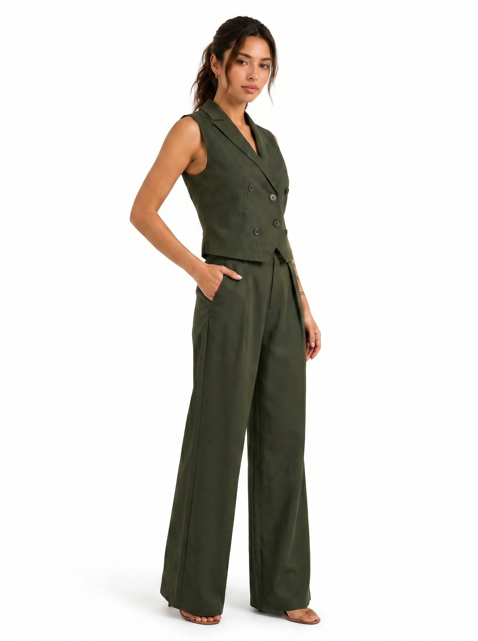 Boss It Waistcoat : Olive