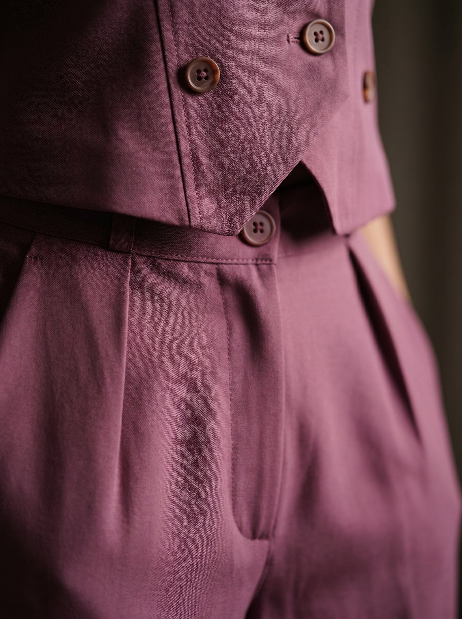 Boss It Waistcoat With Trousers: Mauve