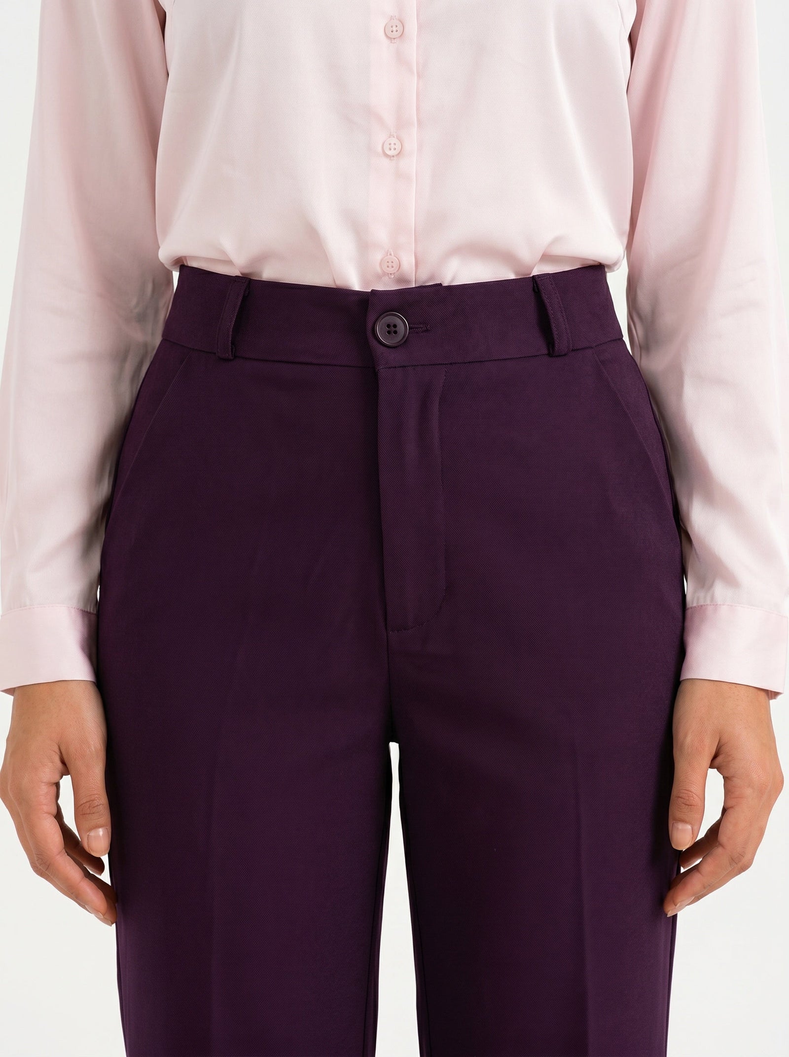 Tailored Fit High-waist pant : Wine