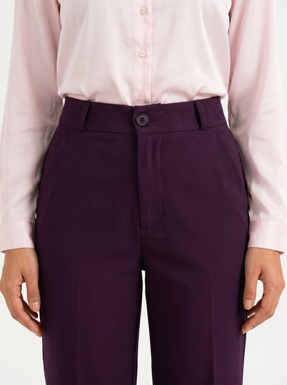 Tailored Fit High-waist pant : Wine