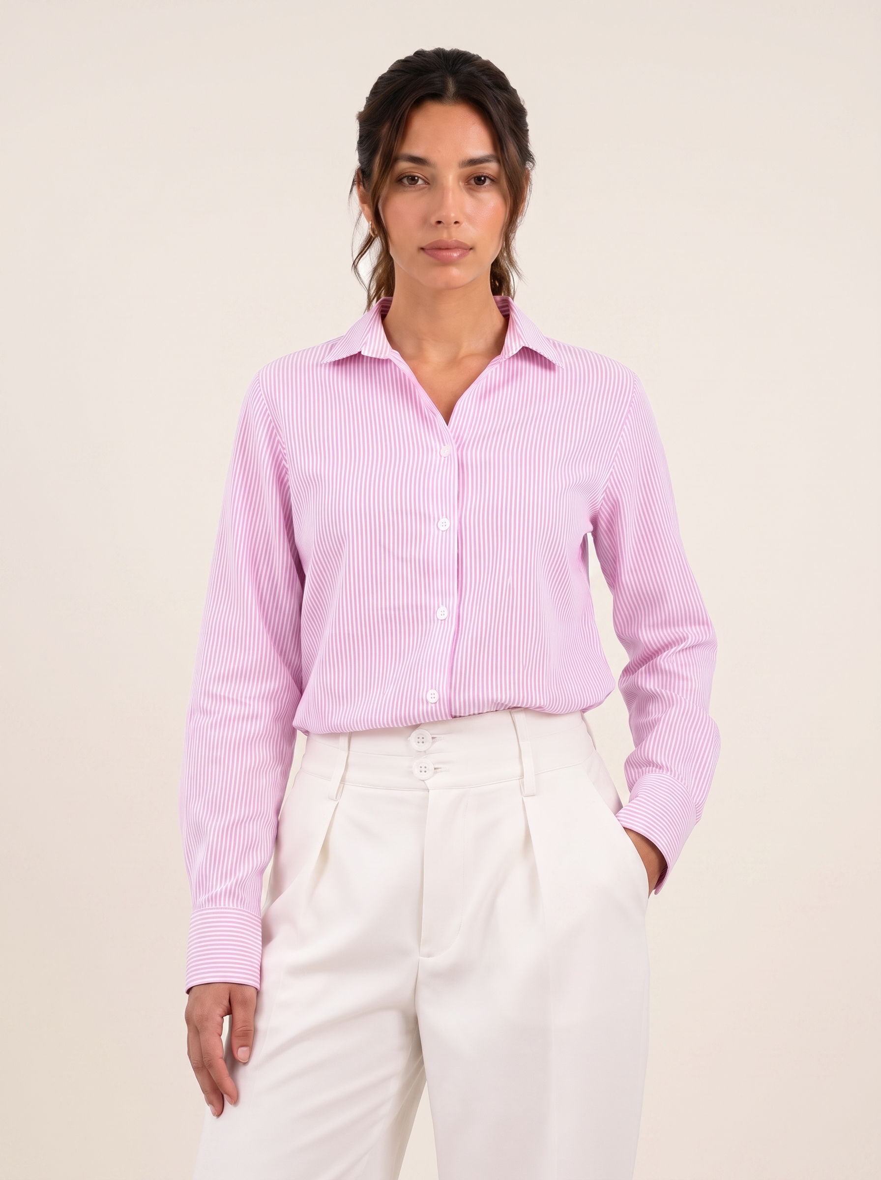 Blush Babe Shirt on warm bone background