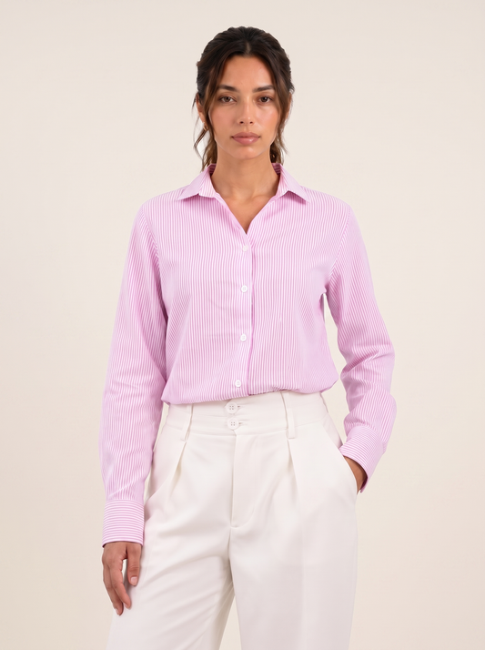 Blush Babe Shirt on warm bone background