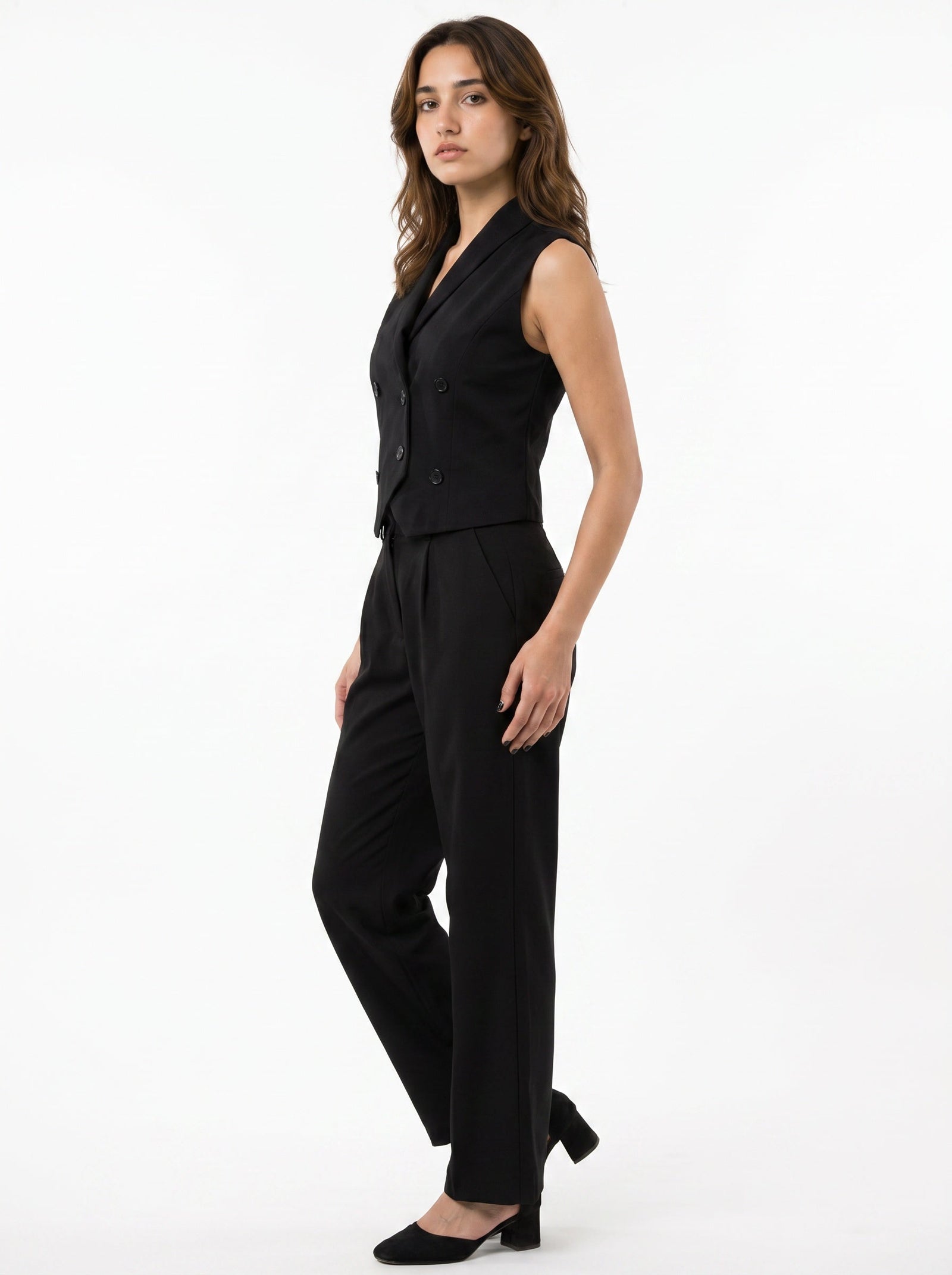 Boss It Waistcoat With Trousers: Black