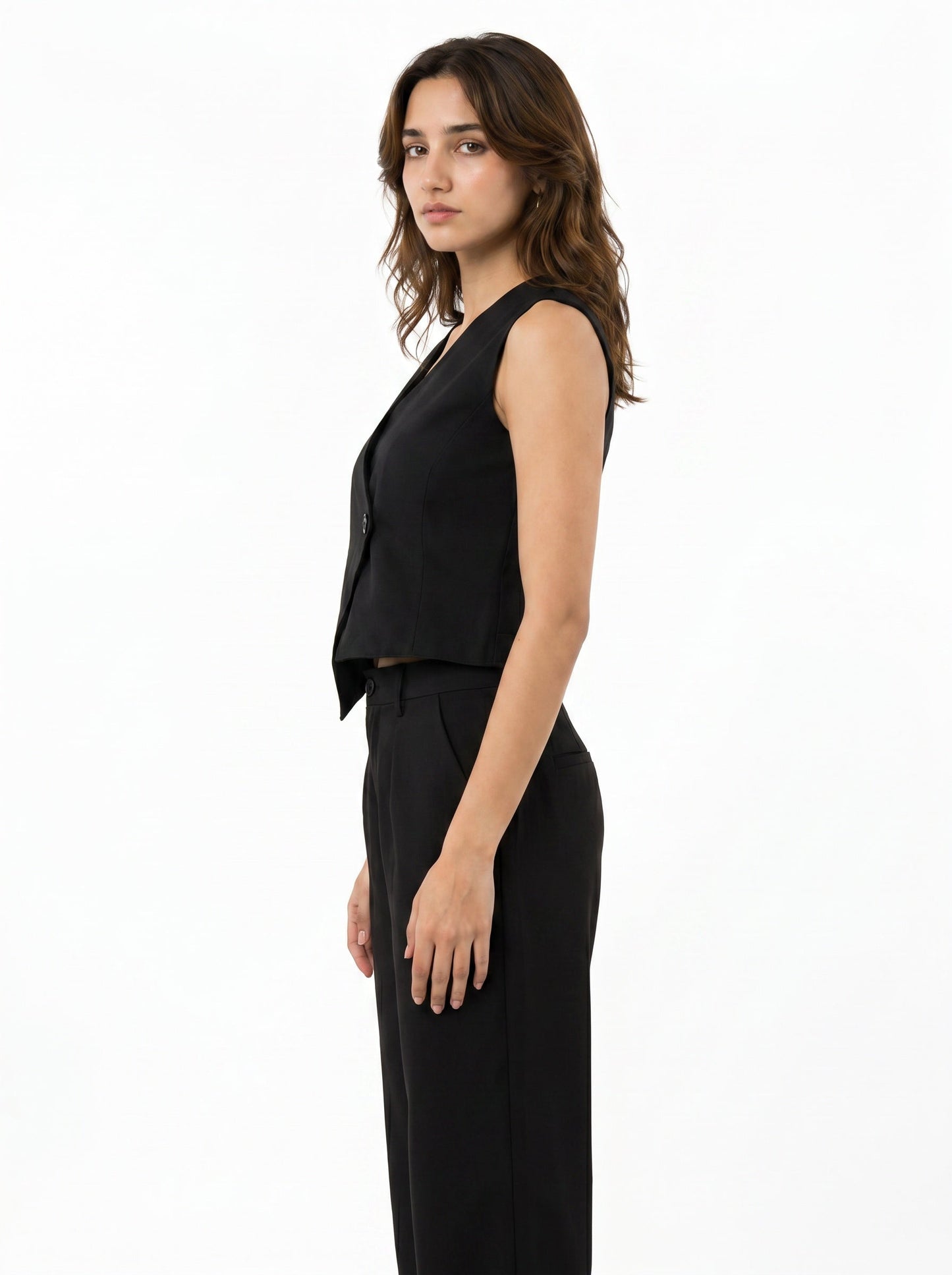 Slash It Waistcoat With Trousers: Black