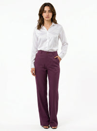 Silky Satin Shirt: Women’s Elegant Blouse : White