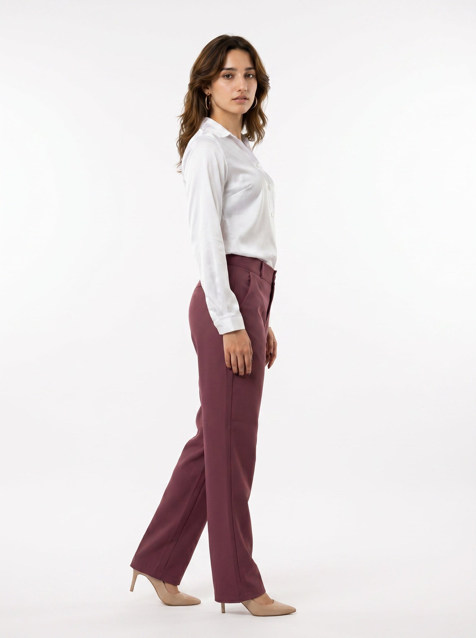Silky Satin Shirt: Women’s Elegant Blouse : White