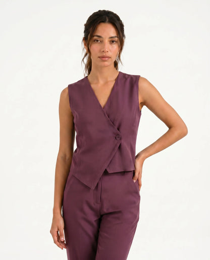 Slash It Waistcoat : Mauve