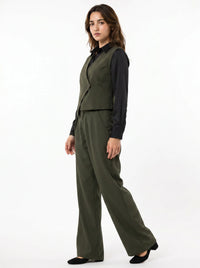 Slash It Waistcoat With Trousers: Olive