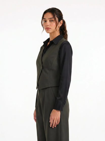 Slash It Waistcoat : Olive