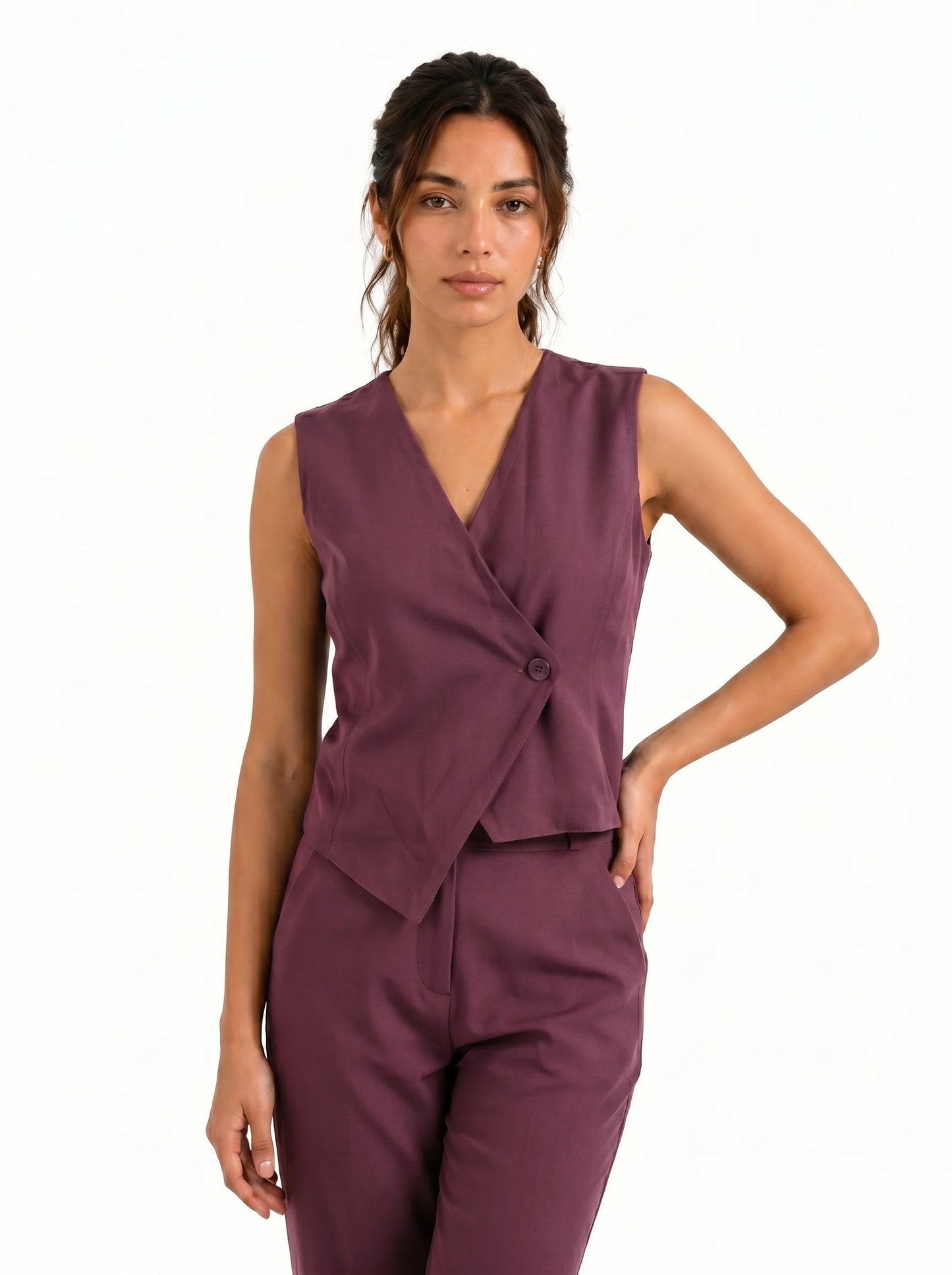 Slash It Waistcoat: Mauve Muse