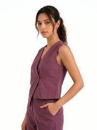 Slash It Waistcoat : Mauve