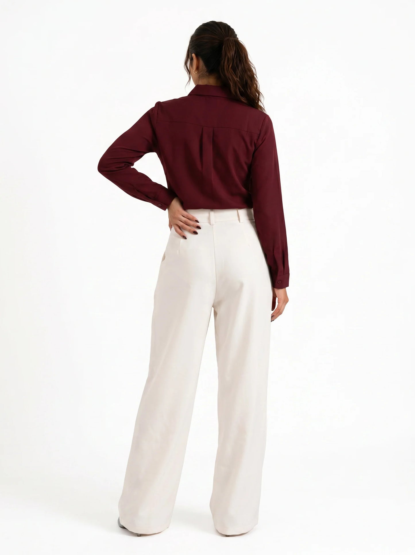 Snatch It: High-waist pants- Off-white