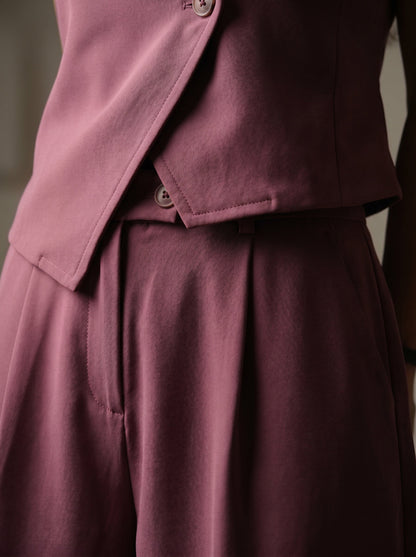 Slash It Waistcoat With Trousers: Mauve