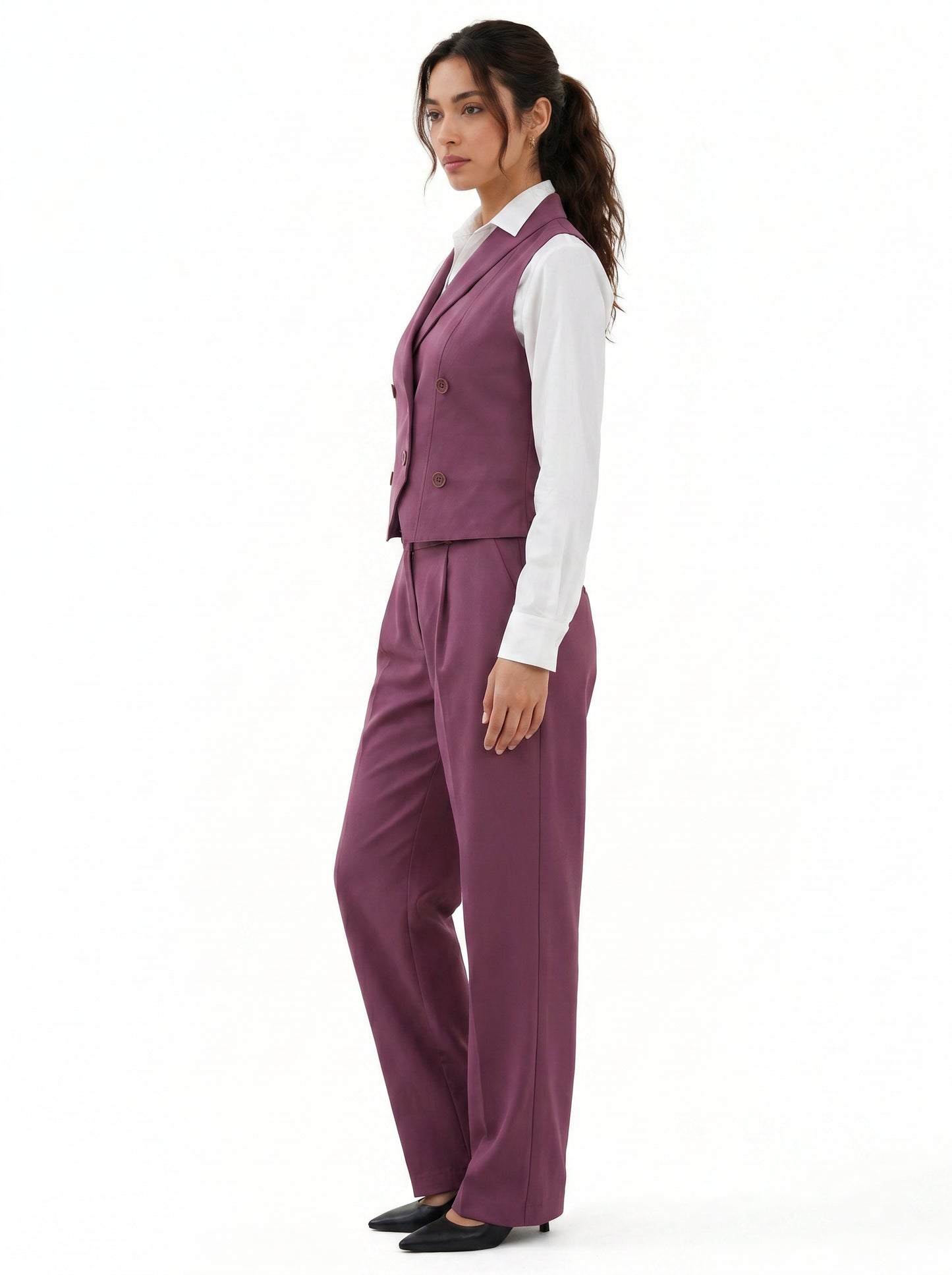 Boss It Waistcoat With Trousers: Mauve