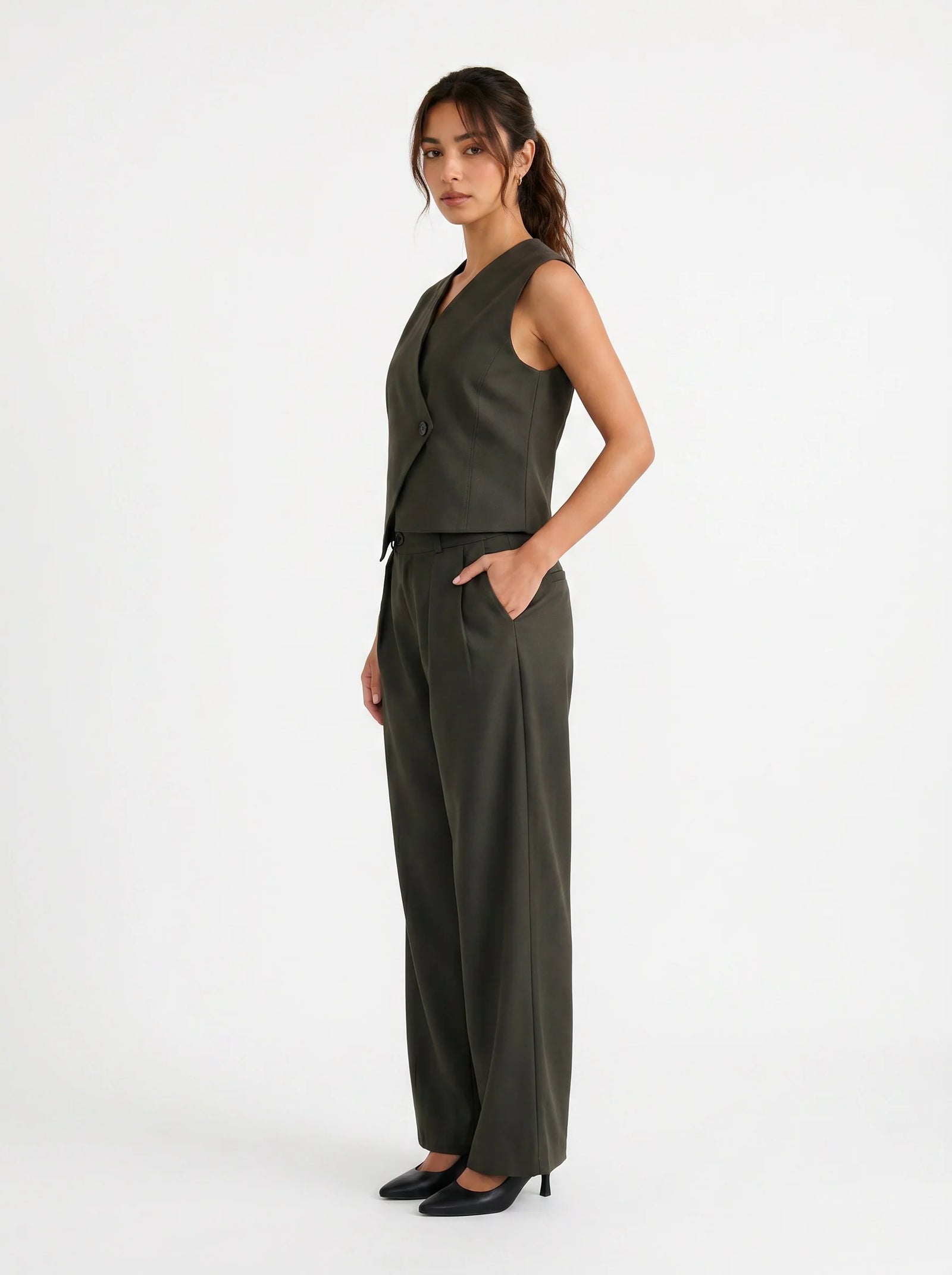 Slash It Waistcoat : Olive