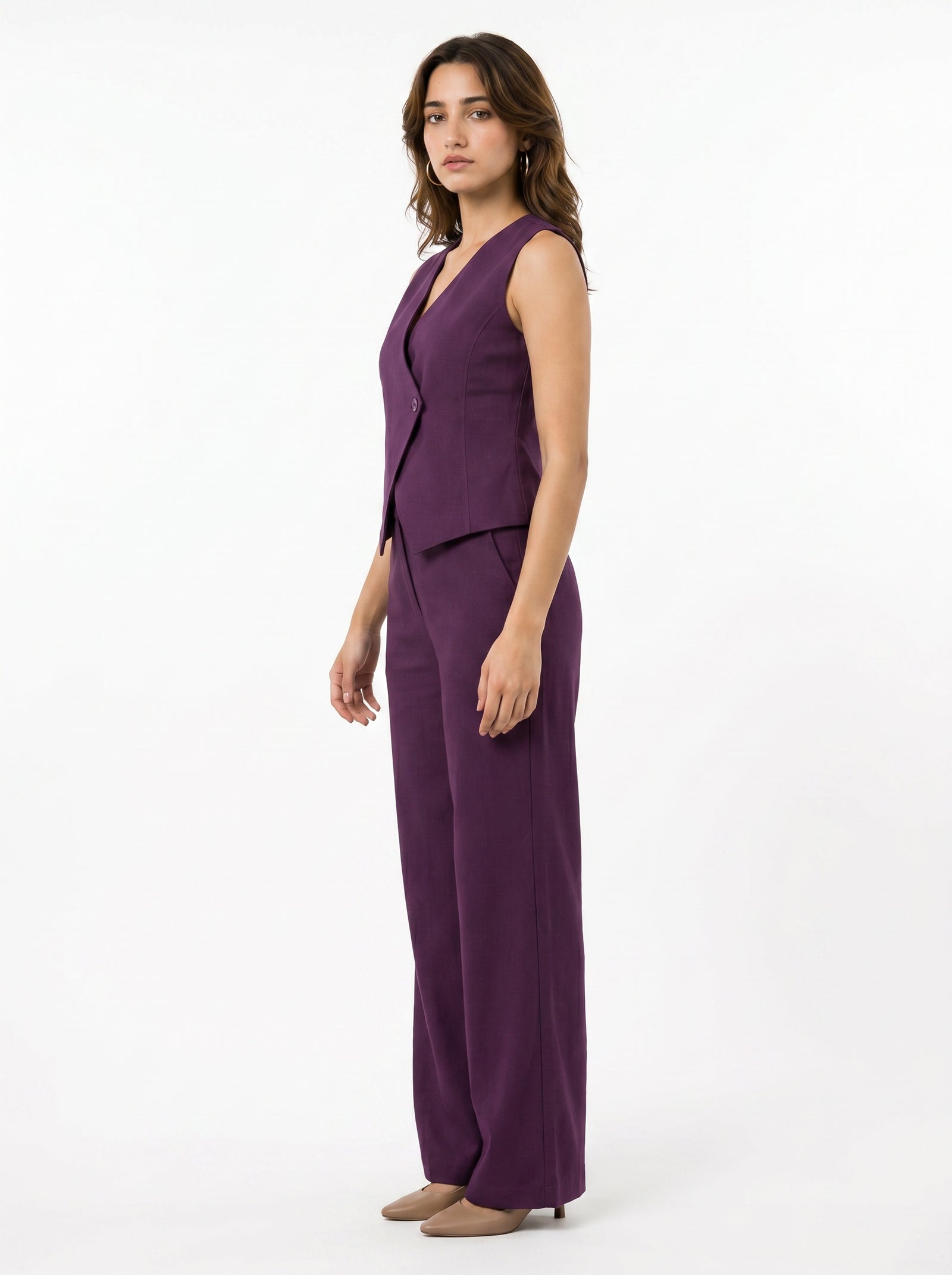 Slash It Waistcoat With Trousers: Wine