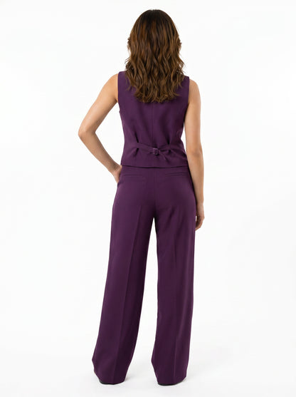 Slash It Waistcoat With Trousers: Wine