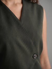 Slash It Waistcoat : Olive