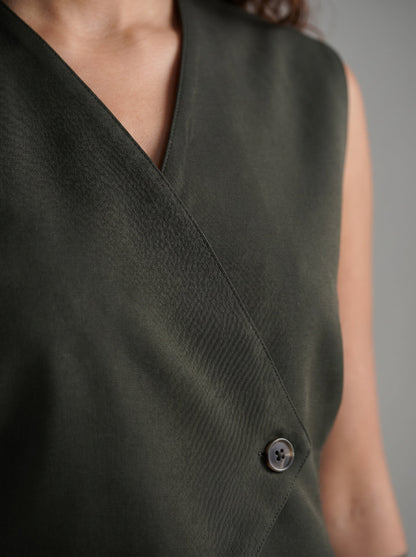 Slash It Waistcoat : Olive