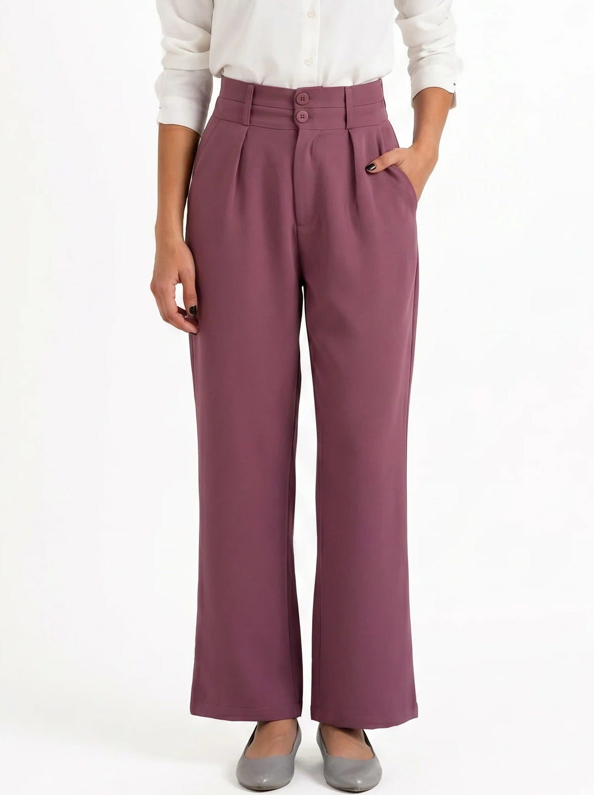 Snatch It: High-waist pants: Mauve