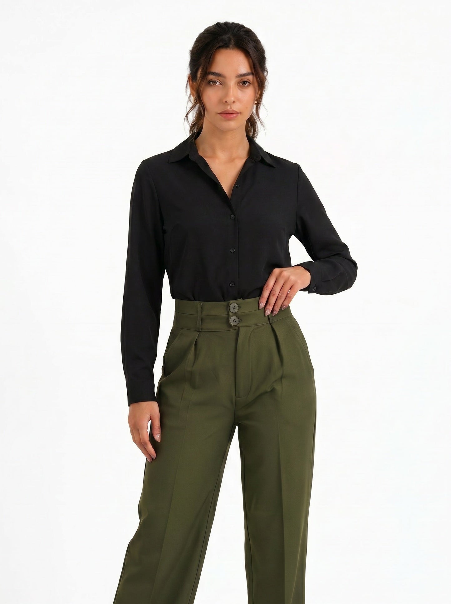 Snatch It: High-waist pants: Olive