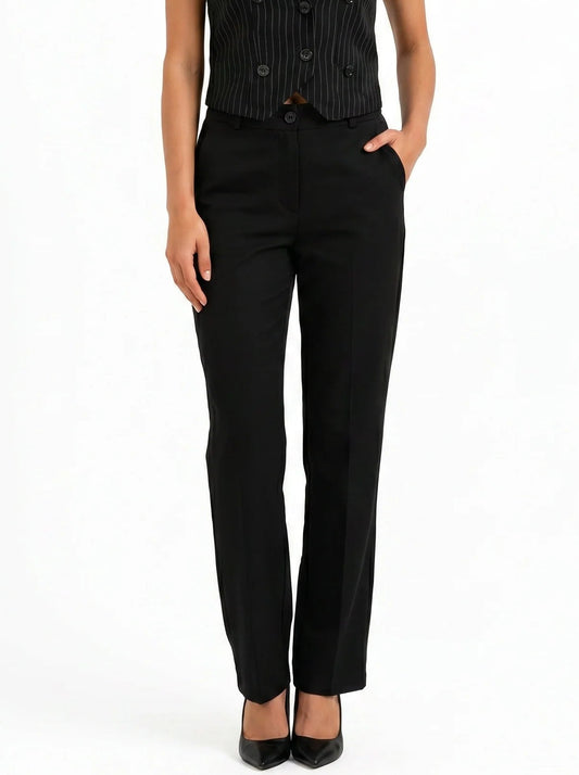 Tailored Fit High-waist pant : Black