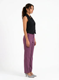 Tailored Fit High-waist pant : Mauve