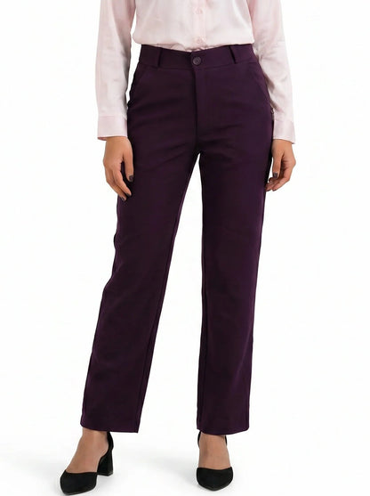 Tailored Fit High-waist pant : Wine