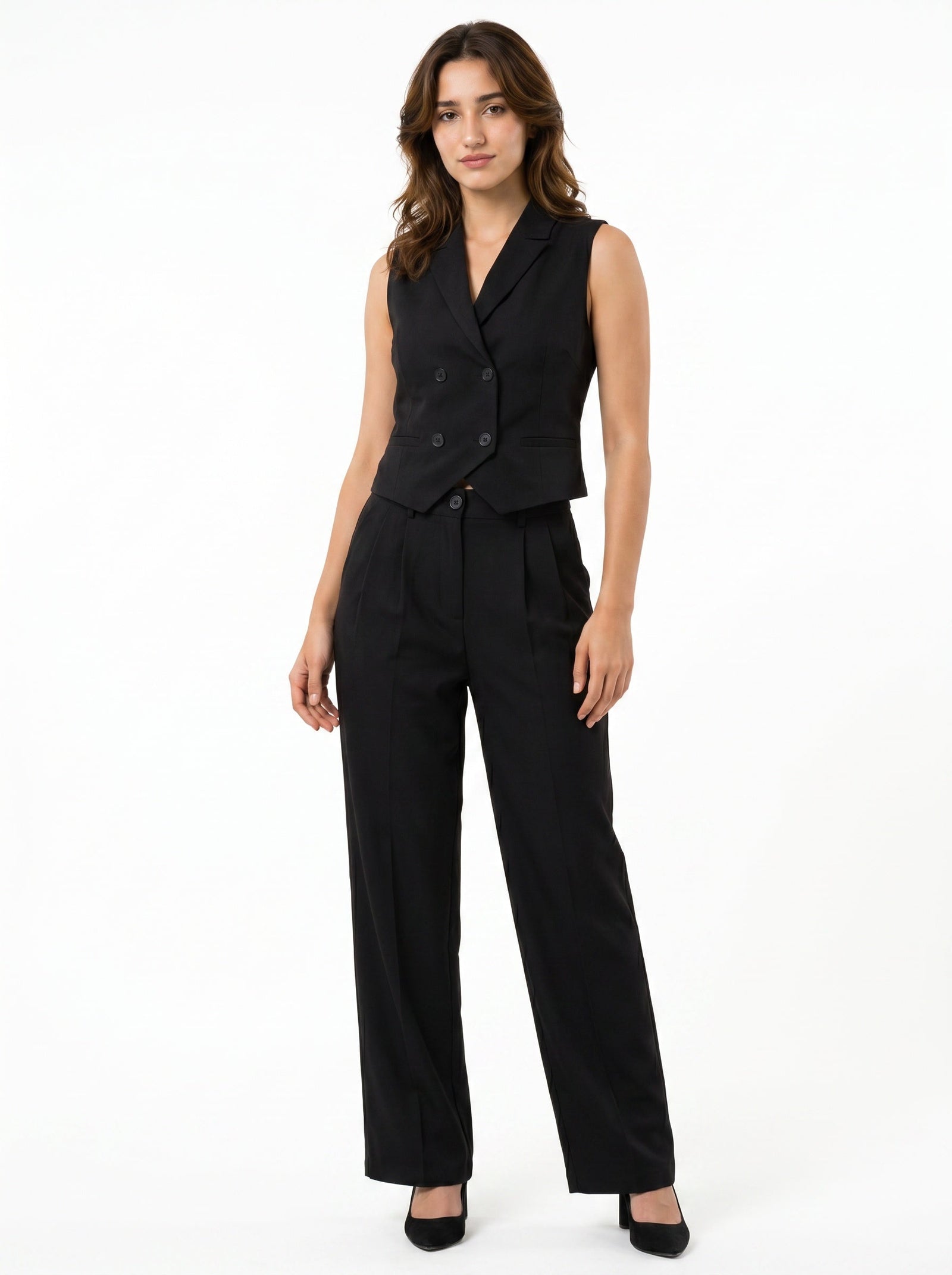 Boss It Waistcoat With Trousers: Black
