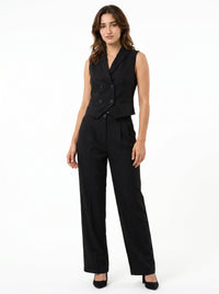 Boss It Waistcoat With Trousers: Black