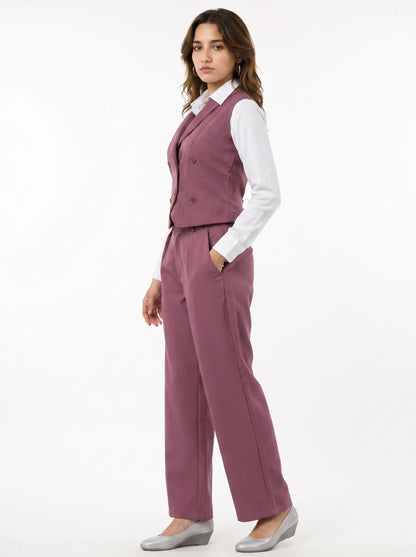 Boss It Waistcoat With Trousers: Mauve
