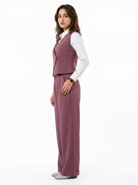 Slash It Waistcoat With Trousers: Mauve