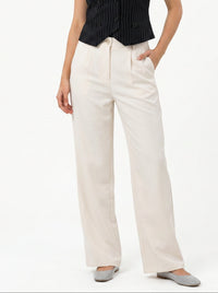 Easy Fit Mid-Waist Pants : Off-White